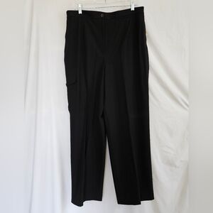 Talbots Stretch Black Dress Pants Womens 16 NWT Vtg Straight Leg Careerwear